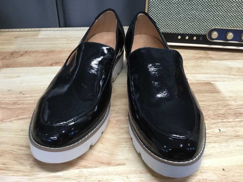 Vionic Kensley Loafers Women's 8.5 Black Patent Leather Low Top Comfort Flats